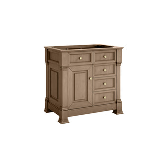 36 Inch Brookfield Freestanding Vanity in Pecan / Arctic Fall Top