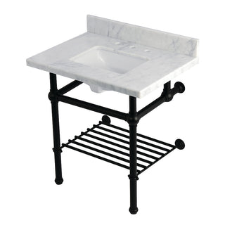 Templeton 30 Inch Console Sink in Carrara Marble