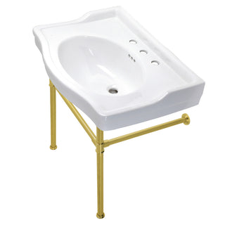 Victorian 29.94 Inch Console Sink in White
