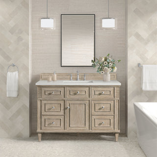 48 Inch Lorelai Freestanding Vanity in Whitewashed Oak / Lime Delight Top