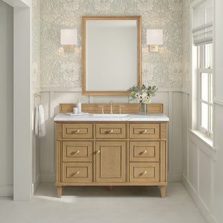 48 Inch Lorelai Freestanding Vanity in Light Natural Oak / Ethereal Noctis Top