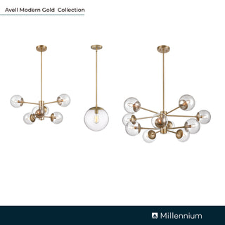Avell 1-Light Pendant light Modern Gold