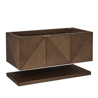 48 Inch Marcello Floating Vanity in Chestnut / Eternal Jasmine Pearl Top