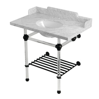 Pemberton 36 Inch Console Sink in Carrara Marble