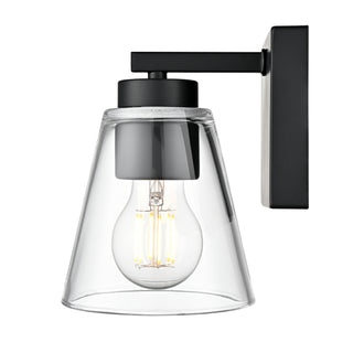 Strayhan 6.75" High 1-Light Wall Sconce - Matte Black