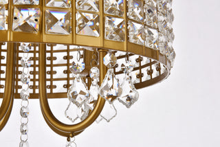 Elise 14 inch pendant in brass