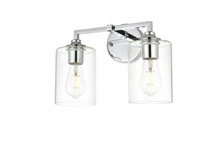 Mayson 2 light Chrome and Clear Bath Sconce