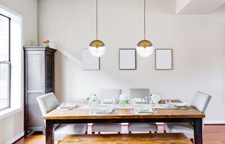 Eclipse 1 Light Brass Pendant With Clear Glass