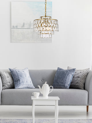 Mila 16 inch pendant in brass