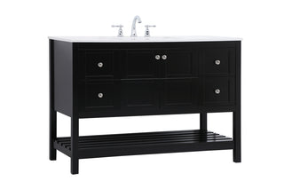 48 inch Single Bathroom Vanity in Black