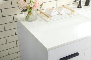 60 inch Single bathroom vanity in white
