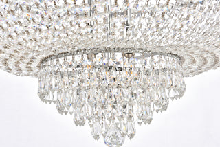 Century 17 light Chrome Chandelier Clear Royal Cut Crystal