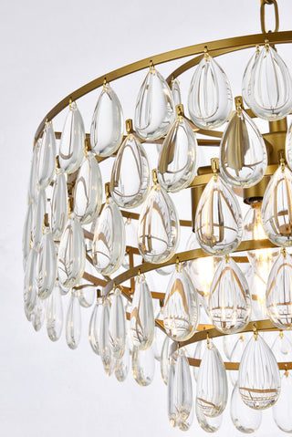 Mila 20 inch pendant in brass