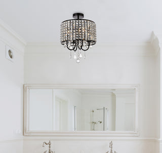 Elise 14 inch flush mount in black