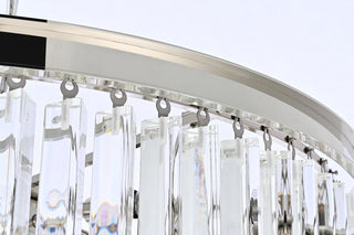 Sydney 30 inch spiral crystal chandelier in polished nickel