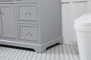 42 inch Single bathroom vanity in grey with backsplash