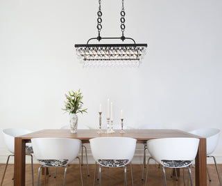 Nordic 32 inch rectangle pendant in black