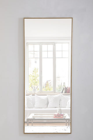 Metal frame Rectangle Mirror 30 inch Brass