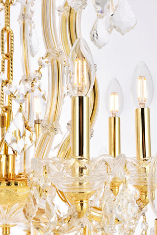 Maria Theresa 37 light Gold Chandelier Clear Royal Cut Crystal