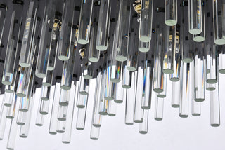 Dallas 36 inch rectangle crystal pendant in black