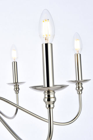 Rohan 30 inch chandelier in polished nickel
