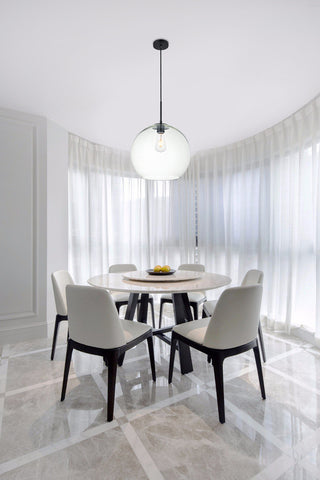 Baxter 1 Light Black Pendant With Clear Glass