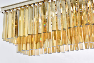 Sydney 12 light polished nickel Chandelier Golden Teak (Smoky) Royal Cut Crystal