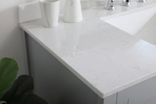 42 inch Single Bathroom Vanity in Grey with Backsplash