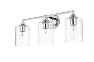 Mayson 3 light Chrome and Clear Bath Sconce