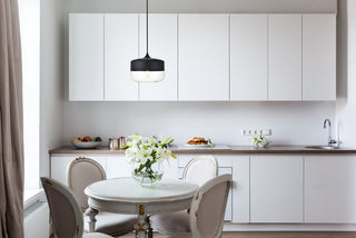 Ashwell 1 Light Black Pendant With Clear Glass