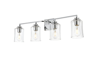 Ronnie 4 light Chrome and Clear Bath Sconce