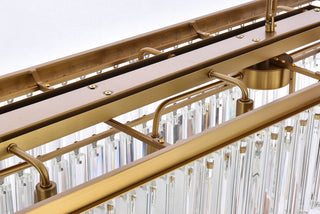 Sydney 60 inch rectangle crystal chandelier in satin gold