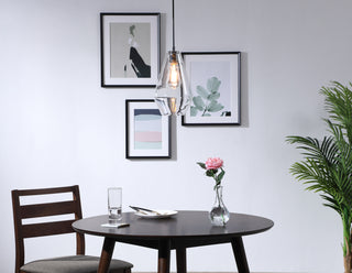 Gene 1 light Chrome and Clear glass pendant