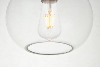 Destry 1 Light Black plug-in Pendant With Clear Glass