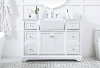 48 inch Single bathroom vanity in white