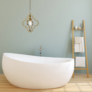 Sandara 1 light pendant in brass