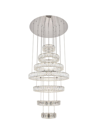 Monroe Integrated LED chip light Chrome Chandelier Clear Royal Cut Crystal