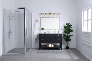 Gene 5 light Brass and Clear glass Wall sconce