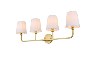 Colson 4 light Brass and Clear Bath Sconce