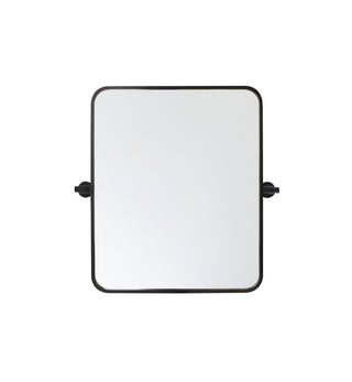Soft corner pivot mirror 20x24 inch in black