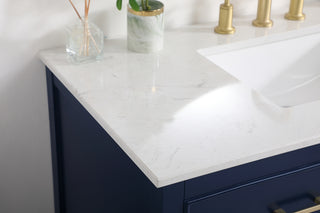 42 inch Single bathroom vanity in blue