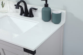 30 inch Single bathroom vanity in grey with backsplash