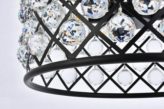 Madison 6 light Matte Black Pendant Clear Royal Cut Crystal