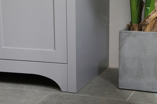 30 inch Single Bathroom Vanity in Grey with Backsplash