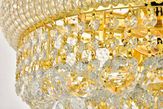 Primo 8 light Gold Pendant Clear Royal Cut Crystal