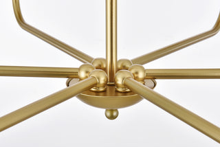 Cohen 42 inch pendant in black and brass