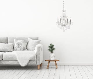 Verona 5 light Chrome Chandelier Clear Royal Cut Crystal
