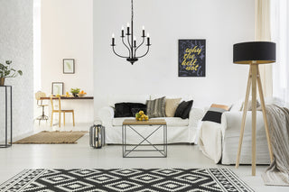 Westley 6 lights pendant in black