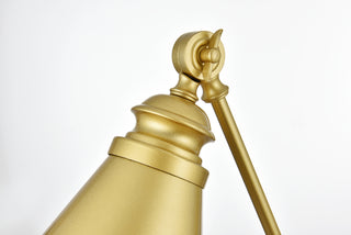 Ledger 1 light Brass swing arm wall sconce