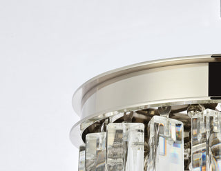 Sydney 3 light polished nickel Pendant Clear Royal Cut Crystal